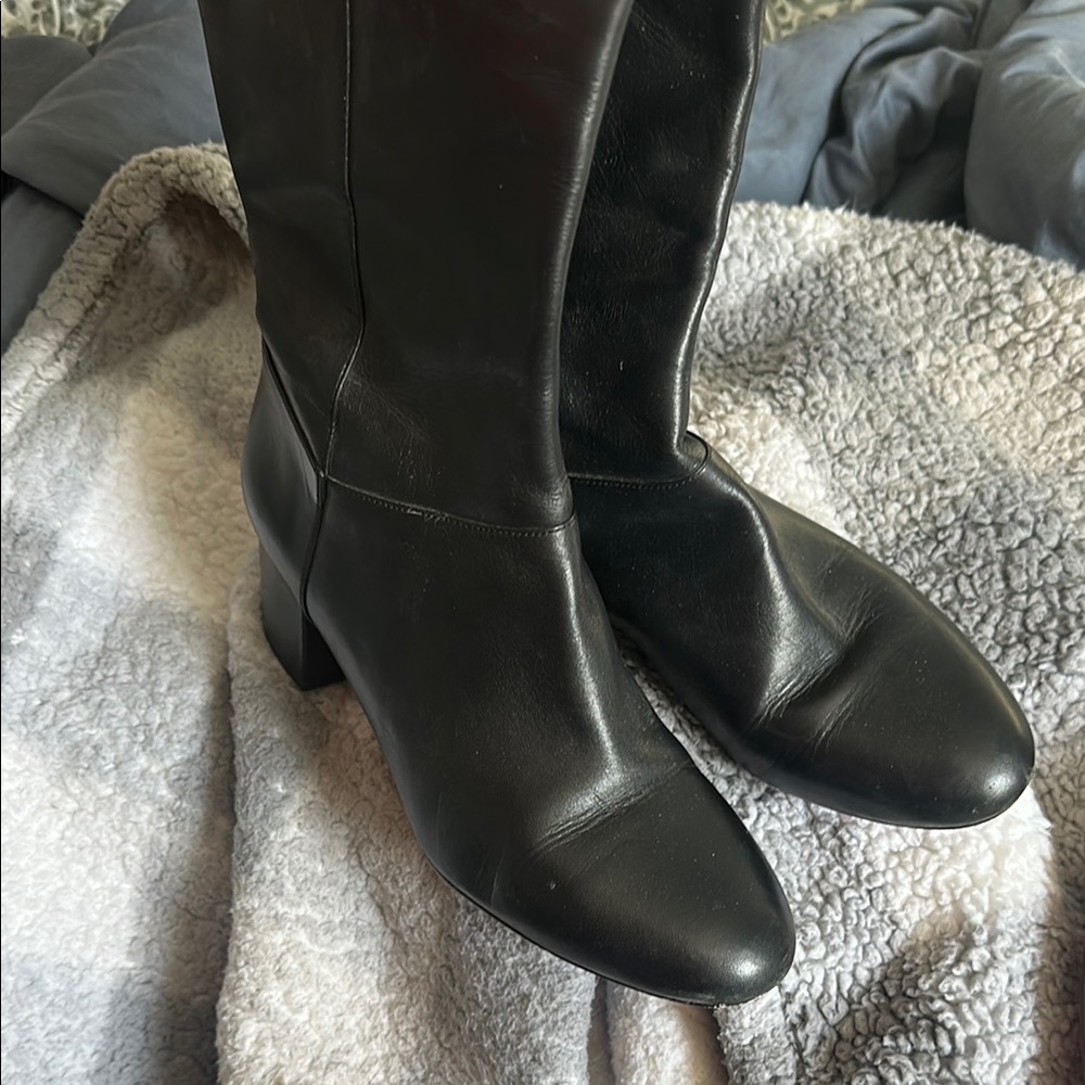 Michael Kors Black Combat Moto Boots
